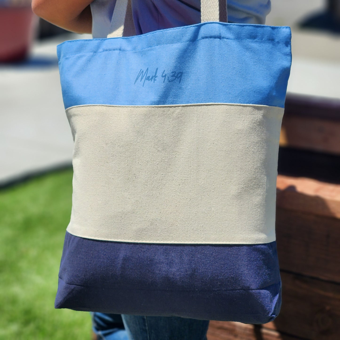 Be Still Blue Tote Bag