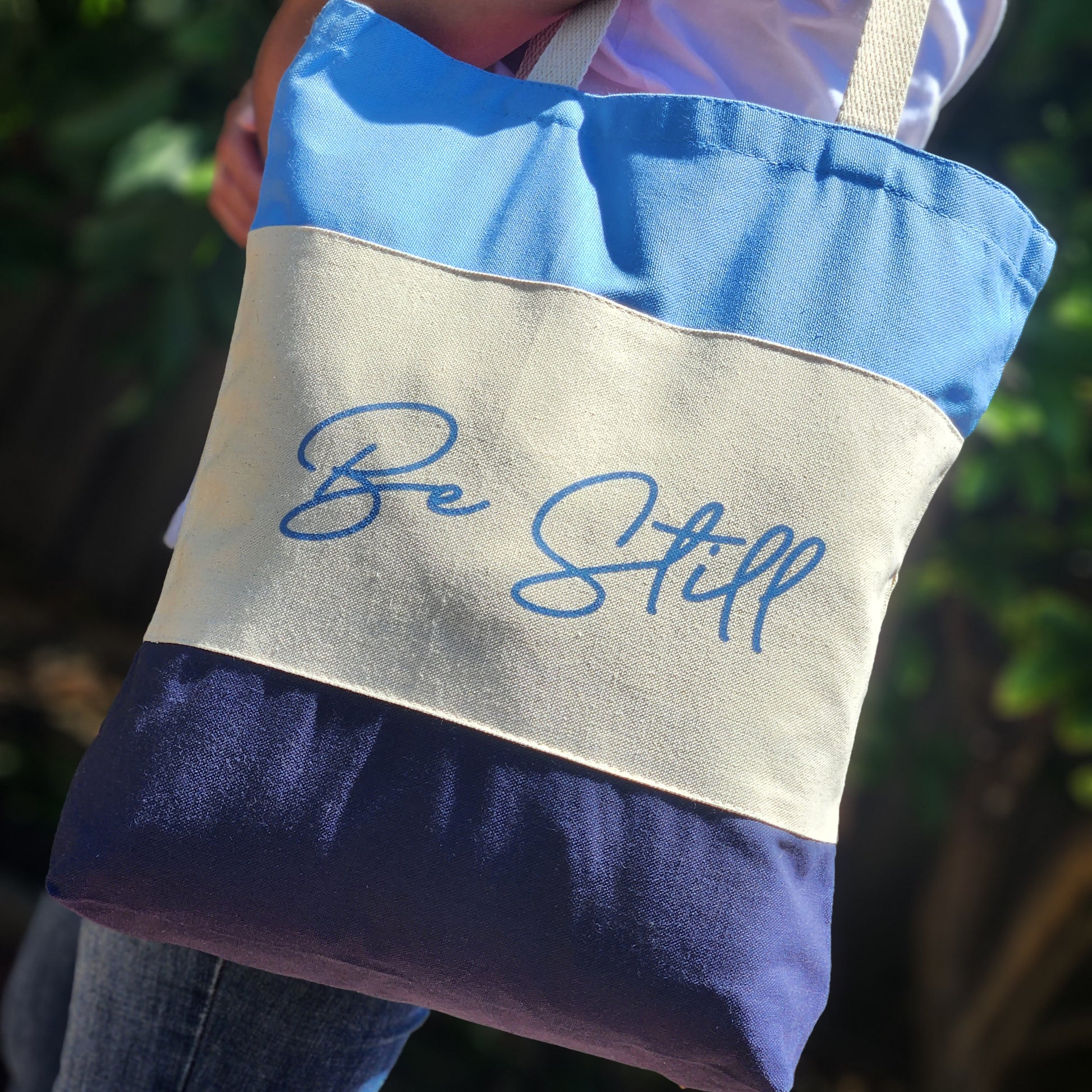 Be Still Blue Tote Bag