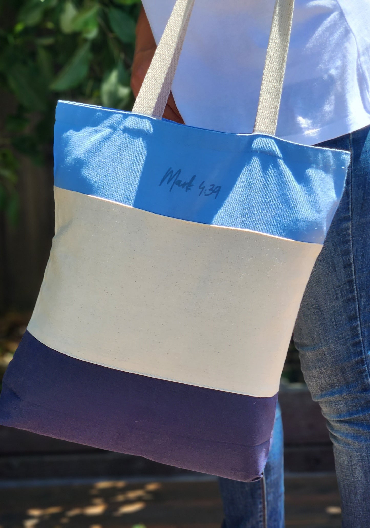 Be Still Blue Tote Bag