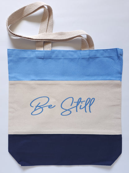 Be Still Blue Tote Bag