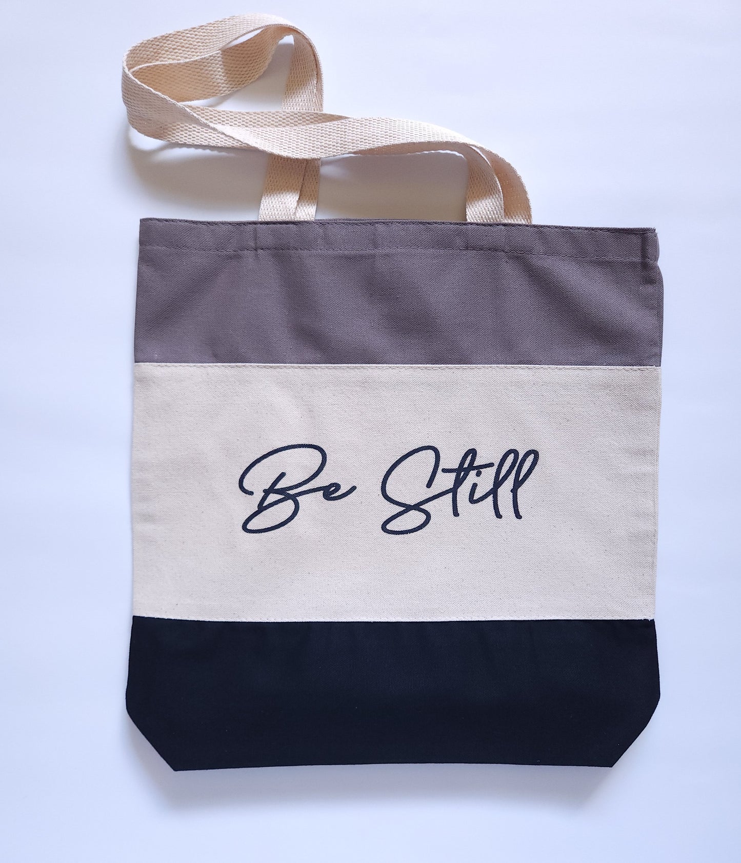 Be Still Black Tote Bag